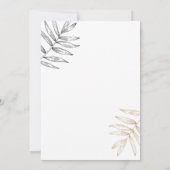 Gold Palm Tropical Destination Wedding Invitation Kaart (Achterkant)