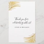 Gold Palm verliet het menu van de "Beach Destinati (Achterkant)