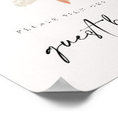 Gold Pampas Grass Guest Book Wedding Sign C100 Poster (Hoek)