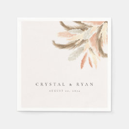 Gold Pampas Grass Wedding Guest Paper C100 Servet