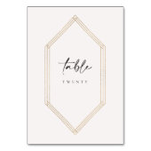 Gold Pampas Table Number Kaart Seating Wedding C10 (Voorkant)