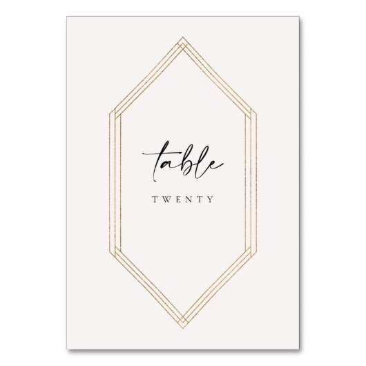 Gold Pampas Table Number Kaart Seating Wedding C10 (Voorkant)