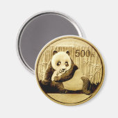 Gold Panda - munt Magneet (Voorkant / Achterkant)