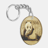 Gold Panda - munt Sleutelhanger (Voorkant Links)