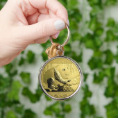 Gold Panda - munt Sleutelhanger (Hand)