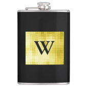 Gold paneled Black-II Heupfles (Voorkant)