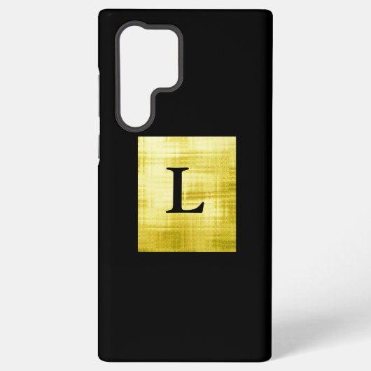 Gold paneled Black-II Samsung Galaxy Hoesje (Achterkant)