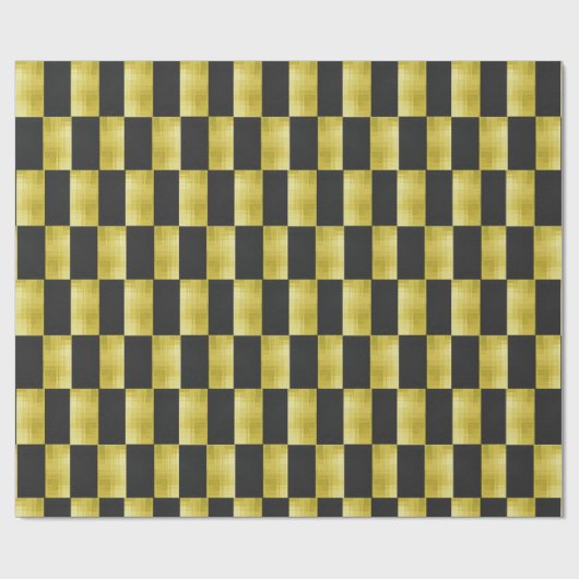 Gold-Paneled Black-IV Wrapping Paper Cadeaupapier (Vlak)