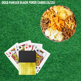 Gold Paneled Black Pokerkaarten
