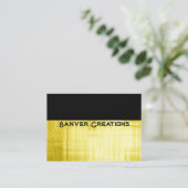 Gold Paneled Black Visitekaartje (Staand voorkant)