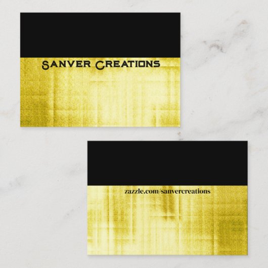 Gold Paneled Black Visitekaartje (Voorkant / Achterkant)