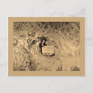 Gold panning art met shirten briefkaart