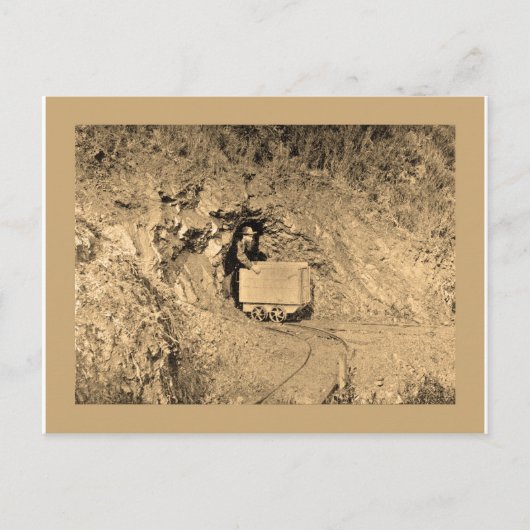 Gold panning art met shirten briefkaart (Voorkant)