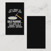 Gold Panning Gift - Mining Funny Miner Visitekaartje (Voorkant / Achterkant)