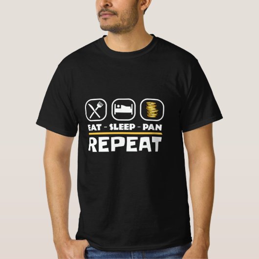 Gold panning prospectief East Sleep Pan Repeat T-shirt (Voorkant)