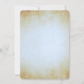 Gold Paper Holiday Theme Formele bruiloft Kaart (Achterkant)