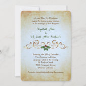 Gold Paper Holiday Theme Formele bruiloft Kaart (Voorkant)
