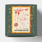 Gold Papercut 2023 konijn - Chinees nieuwjaar groe Bedankdoosjes (Bovenkant)