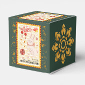 Gold Papercut 2023 konijn - Chinees nieuwjaar groe Bedankdoosjes (Achterkant)