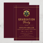 Gold paramedic Class Of 2026 burgundy graduation Kaart (Voorkant / Achterkant)