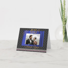 Gold & Parels 65th Wedding Jubileum Dank u wel Bedankkaart