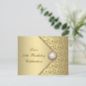 Gold Parelvrouwen 50e verjaardag Kaart (Staand voorkant)