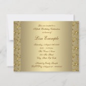 Gold Parelvrouwen 50e verjaardag Kaart (Achterkant)