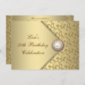 Gold Parelvrouwen 50e verjaardag Kaart (Voorkant / Achterkant)