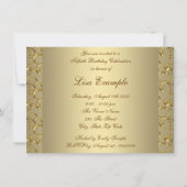 Gold Parelvrouwen 50e verjaardag Kaart (Achterkant)