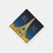 Gold Paris Skyline #2 Blue Starry Sweet 16 SQ Servetten (Hoek)