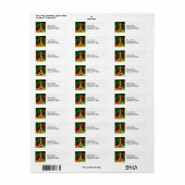 Gold Paris Skyline #2 KerstStarry Etiket (Full Sheet)