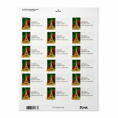 Gold Paris Skyline #2 KerstStarry Etiket (Full Sheet)