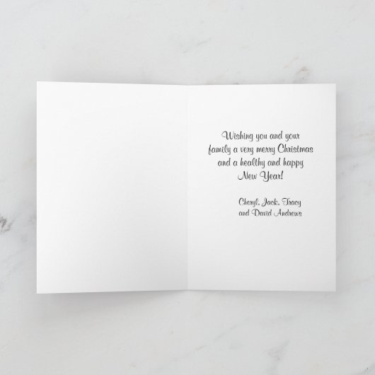 Gold Paris Skyline #2 KerstStarry Feestdagen Kaart (Binnen)