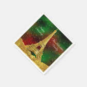 Gold Paris Skyline #2 KerstStarry Servetten (Hoek)