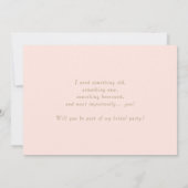 Gold Parisian Bow zal je mijn zus van eer zijn Kaart (Achterkant)