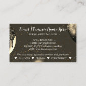 Gold Party Decor Evenementenplan Verjaardagsballon Visitekaartje (Achterkant)