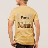 Gold Party Design Party T-shirt (Achterkant)