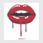 Gold Party Luxe Glam Red Drip Drivers Sticker (Vel)