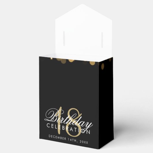 Gold Party Sparkles 18e verjaardag gunst Bedankdoosjes (Geopend)