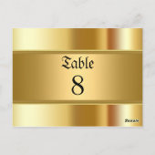 Gold Party-tabelnummers Briefkaart (Achterkant)