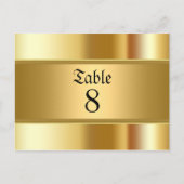 Gold Party-tabelnummers Briefkaart (Voorkant)