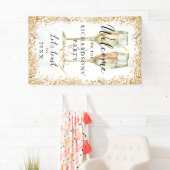 Gold Party Welkomstbanner Spandoek (Insitu)