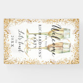 Gold Party Welkomstbanner Spandoek (Horizontaal)