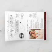 Gold Passport Wedding Uitnodiging (Binnenlaag)