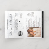 Gold Passport Wedding Uitnodiging (Binnenlaag)