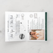 Gold Passport Wedding Uitnodiging (Binnenlaag)