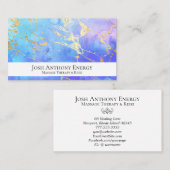 *~* Gold pasta Nebula Galaxy Universe Aqua AP3 Visitekaartje (Voorkant / Achterkant)