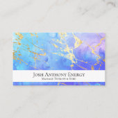 *~* Gold pasta Nebula Galaxy Universe Aqua AP3 Visitekaartje (Voorkant)