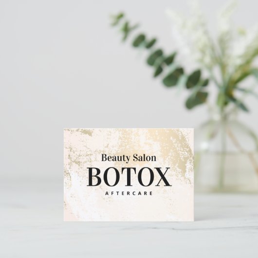 Gold Pastel Botox Visitekaartje (Staand voorkant)