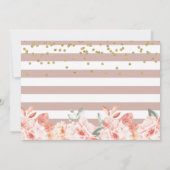 Gold Pastel Coral Floral Community Hartelijk dank Bedankkaart (Achterkant)